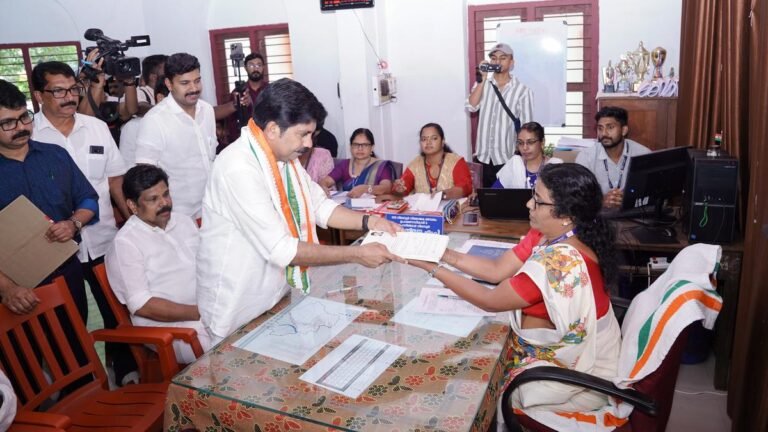 Shoukath Files Nomination for Nilambur Byboll