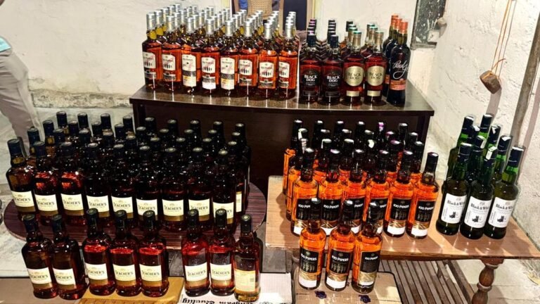 Liqueur of defensive dining room seized in serilingampalally, two detained