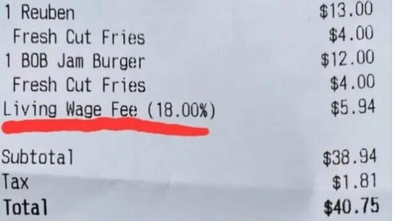 “The company owner is too cheap …”: The restaurant adds “Living Wage FEE” for billing for the payroll of employees, kills Netizens | Tech Word News