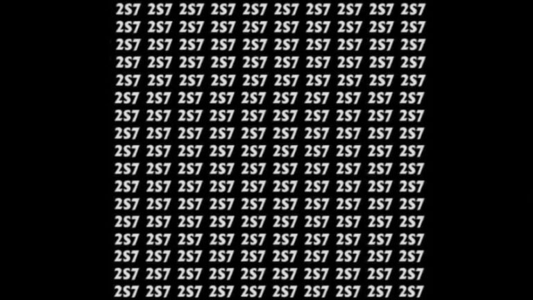 Optical illusion: Can you find 257 hidden between 2S7 in 5 seconds? | Tech Word News