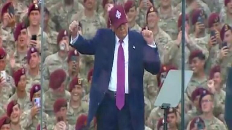 Donald Trump’s iconic dance is again viral on Fort Bragg Army Event | Watch | The news today