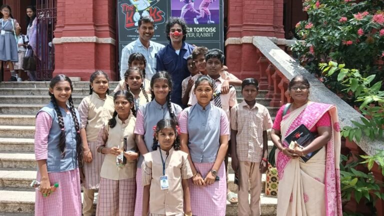 Nagapattinam Govt. Schoolchildren participate in the International Dramatic Festival in Chennai