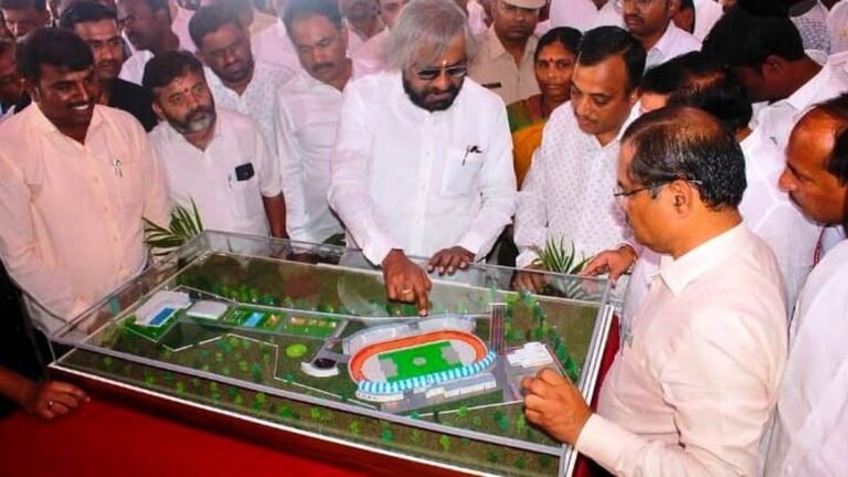 Base stone laid for the sports complex of CRR Crore in Bhallki