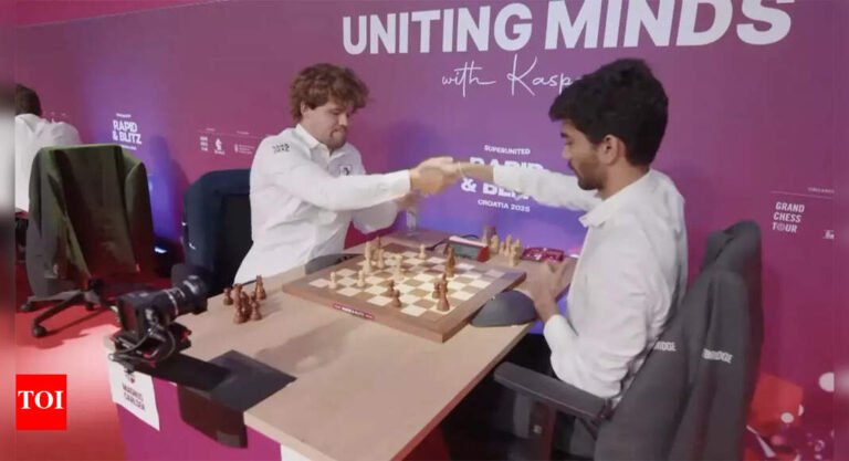 Superunited Rapid 2025: D Gukesh Stuns World No. 1 Magnus Carlsen, attracts 2-point lead before the last day Chess News – Tech Word News