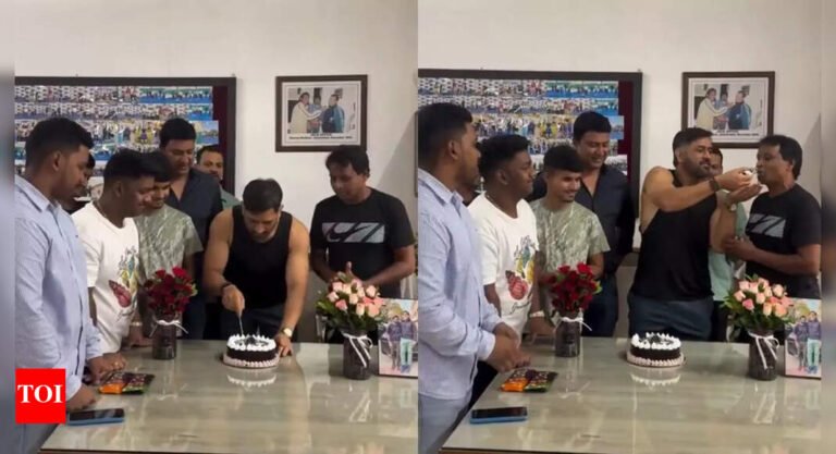 Watch: Kaat de? Mrs. Dhoni is looking for permission before cutting the cake for his 44th birthday Cricket messages – Tech Word News