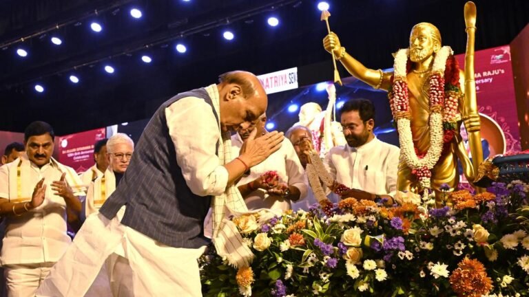 Modi Govt mimics the ideals of Alluri Sitaramaraju by getting Draupadi Murmu President: Rajnath Singh