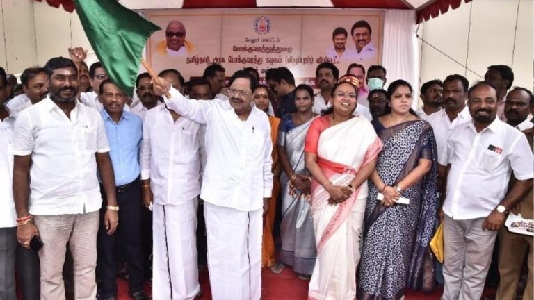 Minister Duraimurugan Falls AC buses in Vellore
