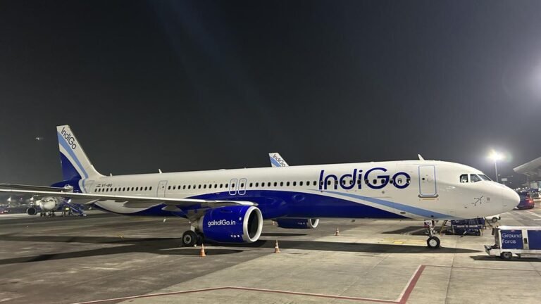 An indigo flight with 140 passengers on board performs an emergency landing at Indore airport