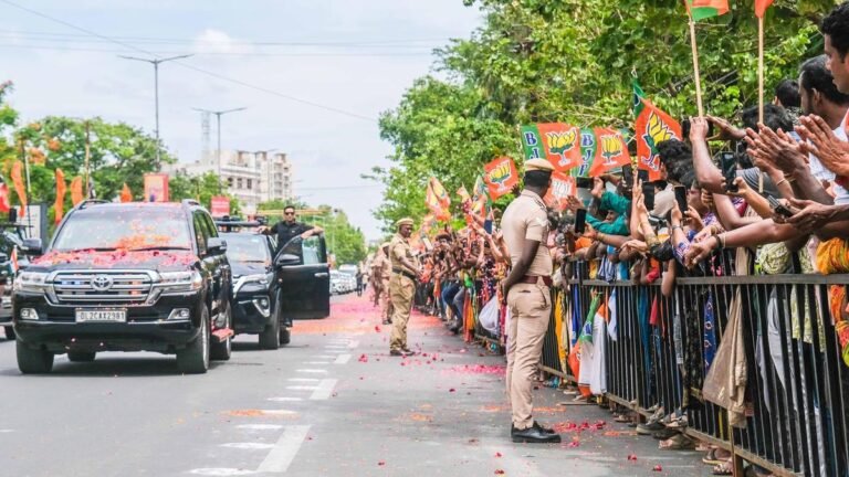 PM Modi gave in Tiruch an arousing reception