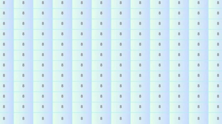 Optical illusion: Find a hidden “B” in a grid full of “8” in 6 seconds! | Tech Word News