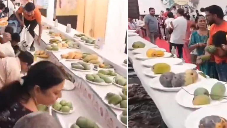 Viral Video: People rush to “prey” mangoes on the display at the Lucknow Mango festival; NETIZENS QUESTION “CITY Sense” Watch | Tech Word News