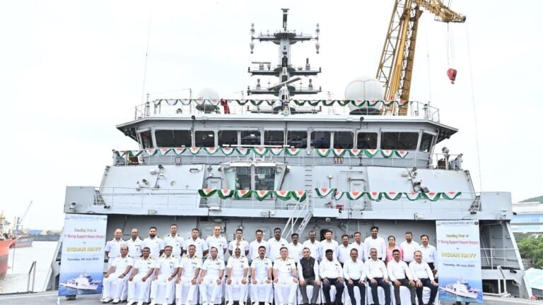 India gets its first indigenous proposed and built diving support ship in INS NISTAR