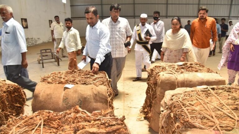 360 tons of Burley Tobacco taken from 110 farmers in the Prakasam district