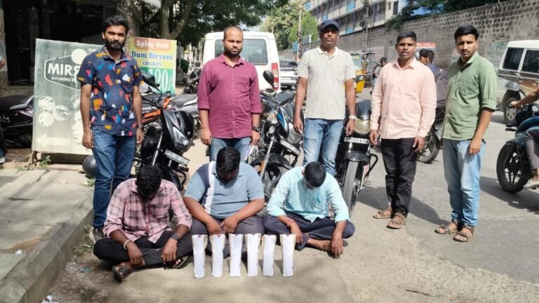 Five arrested, hundreds of liters of Toddy seized at raids via Hyderabad