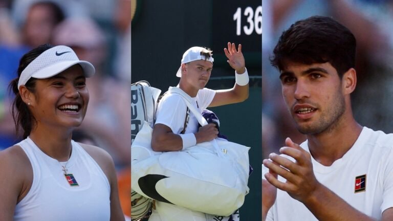 Wimbledon: Alcaraz survives Fognini Scare, Rune stunned, raducan marches forward