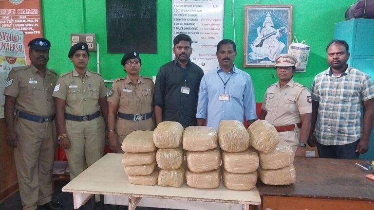 Police entertain 29 kg Ganja at Jolarpet Station