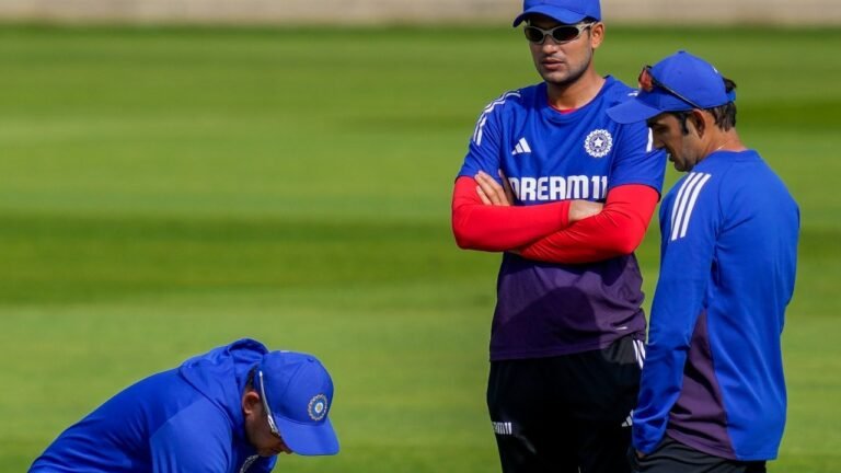 SHUBMAN GILL, RISHABH PANT leads an Indian training session before the Manchester test
