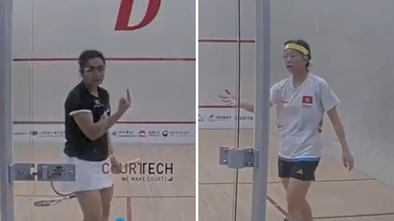 Watch: Pakistanan Mehwish Ali flashes the middle finger after slaughter on squash championship