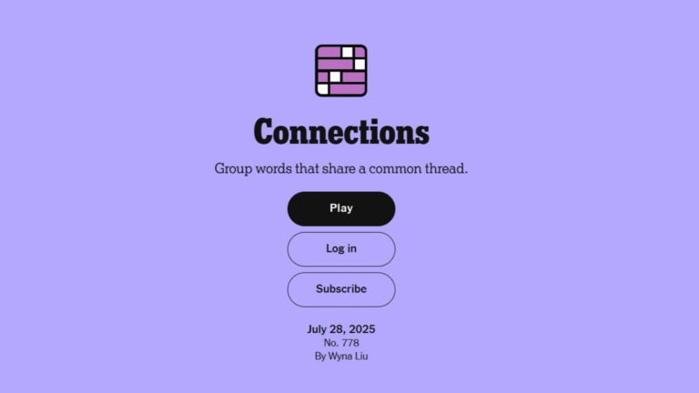NYT Connections indicates 28 July: Decode Puzzle #778 with today’s tracks, categories and complete answers Tech Word News