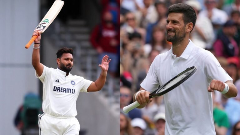 Rishabh Pant selects Novak Djokovic to imitate his bold cricket shots
