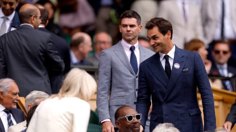 VIDEO: Roger Federer follows Novak Djokovic in Action from Wimbledon Royal Box
