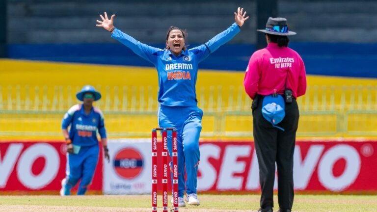 4. T20i: India women secured victory of historical series over England