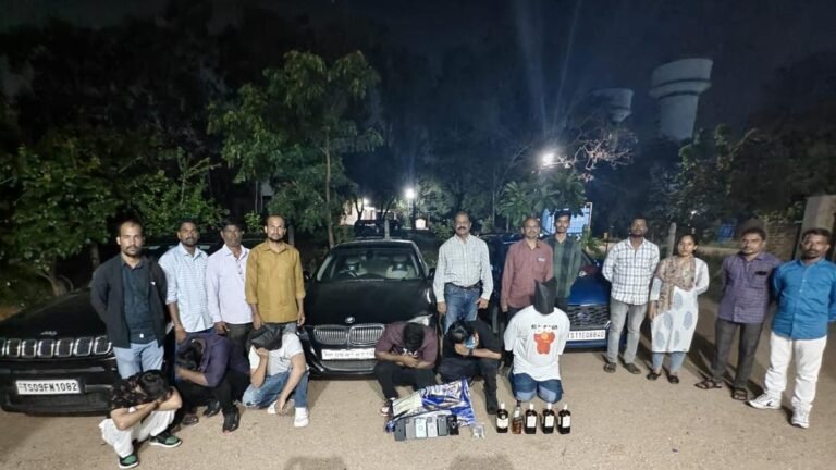 Six IT professionals arrested at Chevella Farmhouse Drug Party, LSD and Hashish confiscated