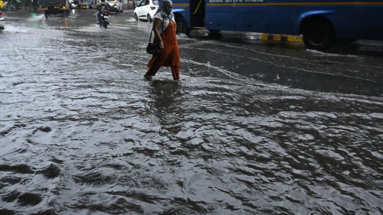 Traffic crawls when heavy rain leaves Hyderabad