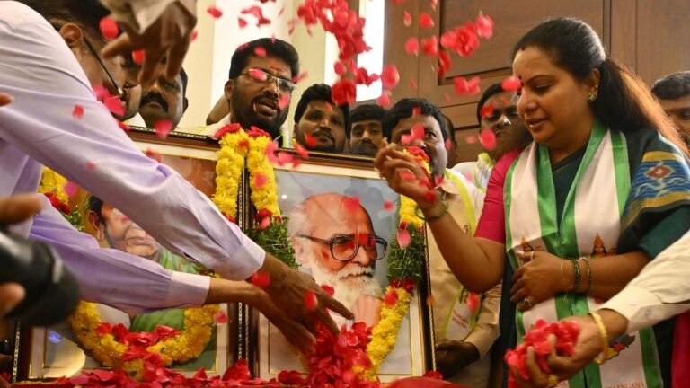 Kavitha praises justice Sudershan Reddy, “interrogation” BRS Boycott of VP elections