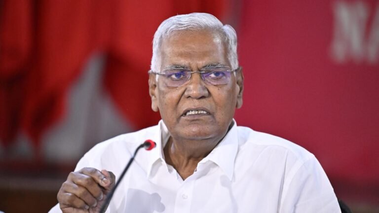 D. Raja re -chosen as the National Secretary General CPI