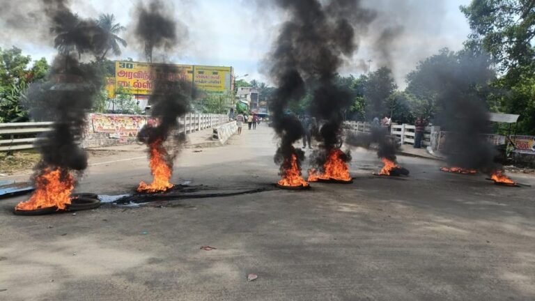 Chairman of PMK Town Panchayat will survive an attempt to live in Thanjavuru, protest plaster party cadres