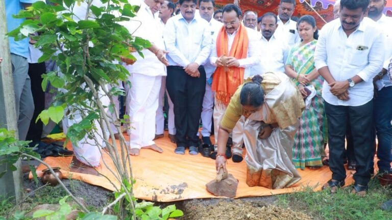 The foundation stone laid for the stem walls of the varsity