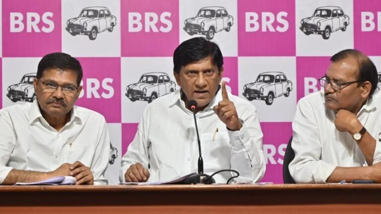 BRS Questions Tg Govt. Silence to the decision of Karnataka go to increase the height of the Almatti dam