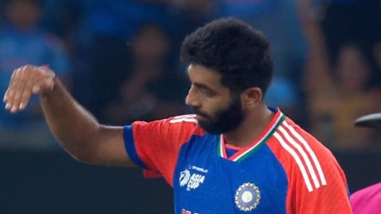Asia Cup Final: Jasprit Bumrah returns it back Haris Rauf with falling celebration jet