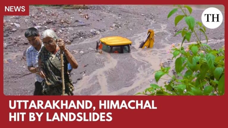 Watch: heavy rains trigger landscape landslides, hundreds stuck in Uttarakhand and Himachal
