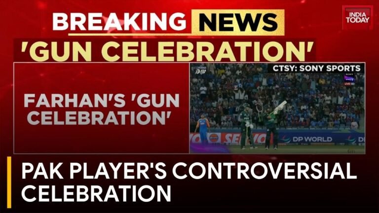 Inde vs then Asia Cup: then Opener Sahibzada Farhan’s Gun celebrations Sparks Row