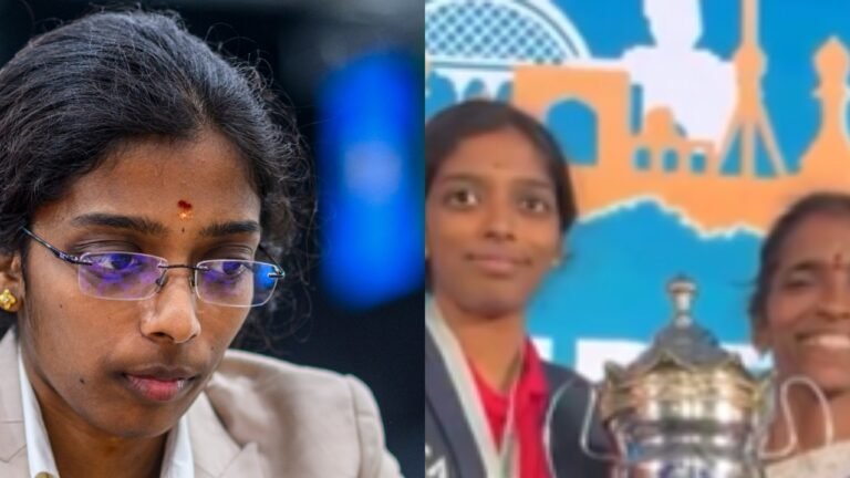 R Vaishali celebrates the historic Grand Swiss victory with his mother, the video goes viral