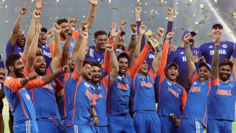 Watch: India celebrates the victory of the Asia Cup without a trophy on stage in Dubai