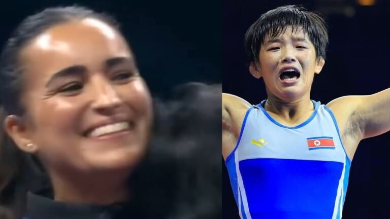 Watch: Won the referee’s hug Myong-Gyong in Joy After World Wrestling Championships Gold