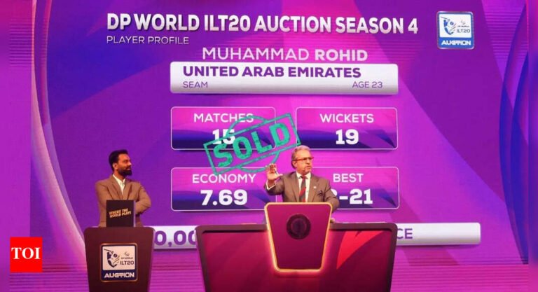ILT20 Season 4: Complete units revealed after their first player auction Cricket news – The Tech Word News