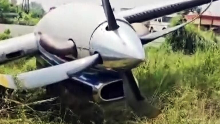 Private aircraft crash during take -off on UP; All six on board safe