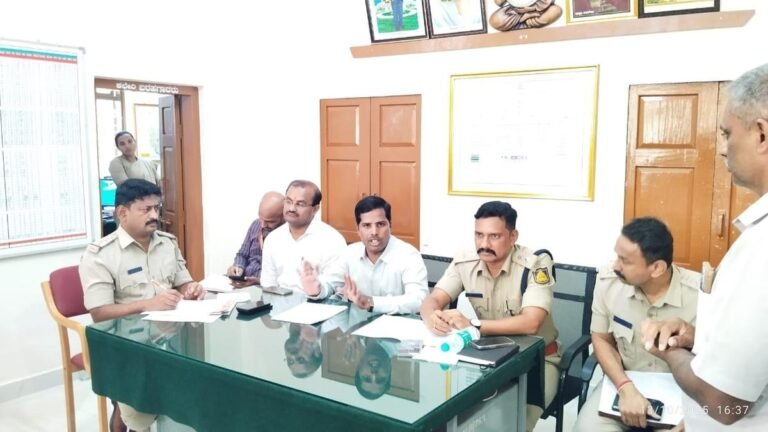 Peace Meeting Before Immandering Ganesh Idol in Nagamangala