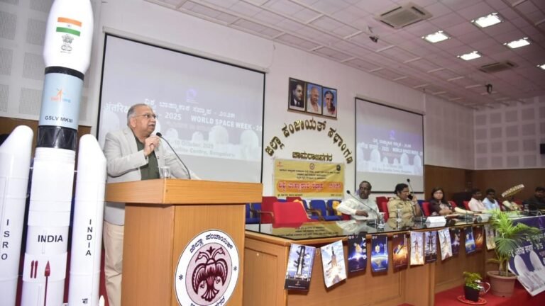 The role of satellites in modern science emphasized at the celebrations of the world universe in Chamarajanagar