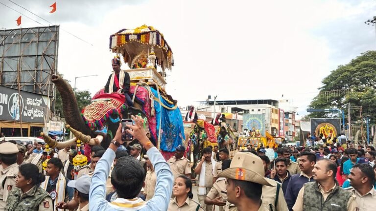 Dasar celebrations end up with a color procession in Shivamogg