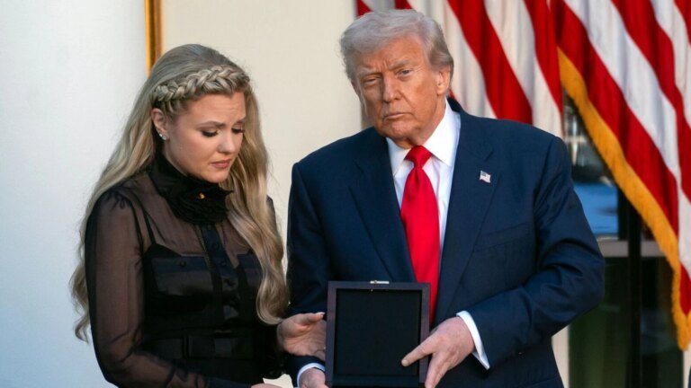 Charlie Kirk posthumously awarded Trump the presidential medal; Erika Kirk calls this in his speech “Best Birthday Gift” today News