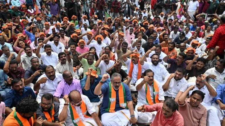 BJP’s day and night blockade in Thiruvananthapuram over gold theft case ends
