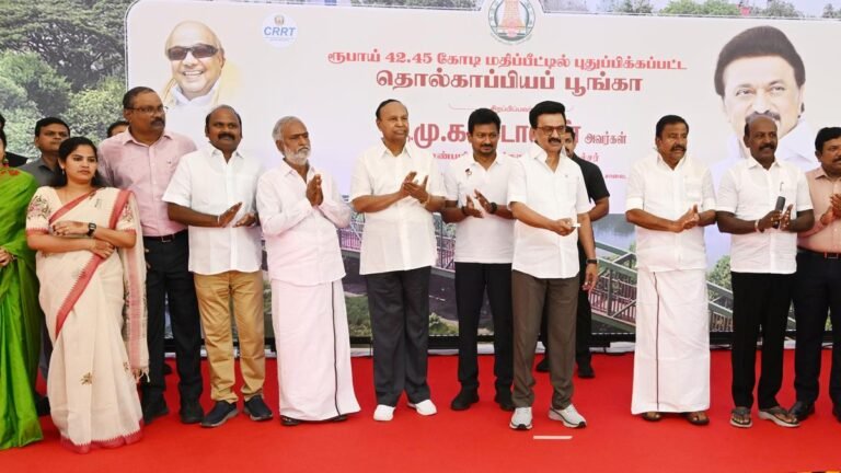 Chief Minister MK Stalin inaugurates the renovated Tholkappia Poonga