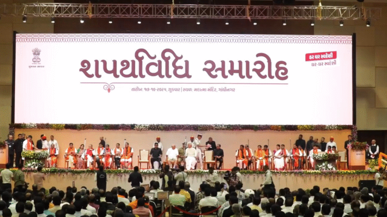 Gujarat Cabinet Reshuffle: Harsh Sanghavi sworn in as Deputy CM; Ravindra Jadeja’s wife Rivaba among 26 ministers | Today’s news