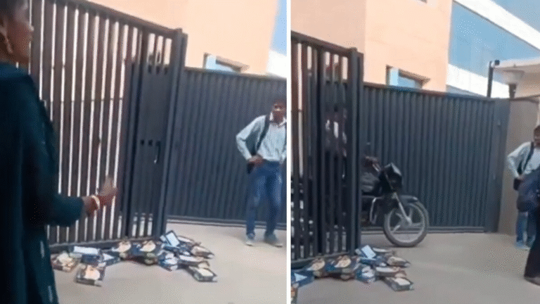 Viral Video: Angry employees throw ‘Diwali gift’ to Soan Papdi at company gate; Netizens say ‘it’s actually delicious’ | Today’s news