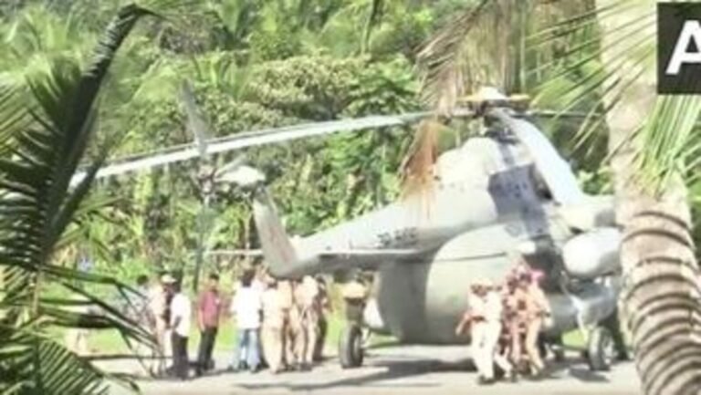 Kerala: Part of heliport collapses as President Droupadi Murma’s helicopter lands, crew pulls him to safety | Video | Today’s news